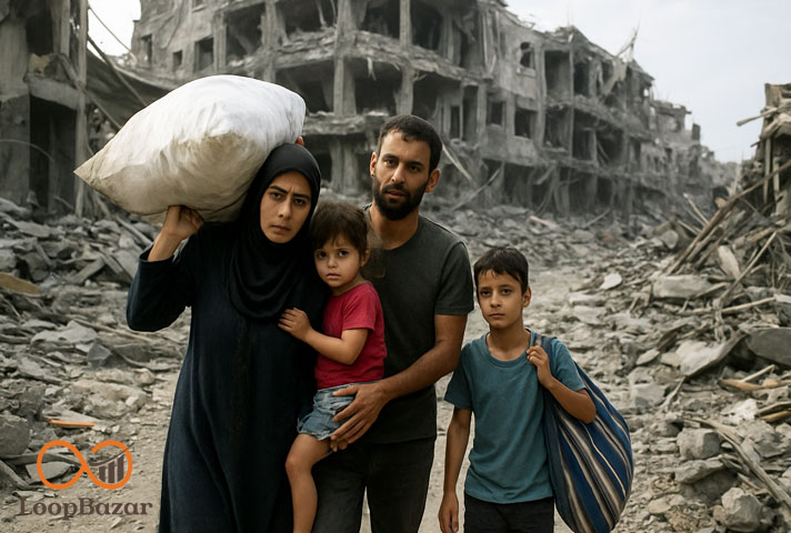 فلسطینی‌ ها محله زیتون در شهر غره را ترک کردند