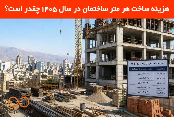 هزینه ساخت هر متر ساختمان در سال 1405 چقدر است؟